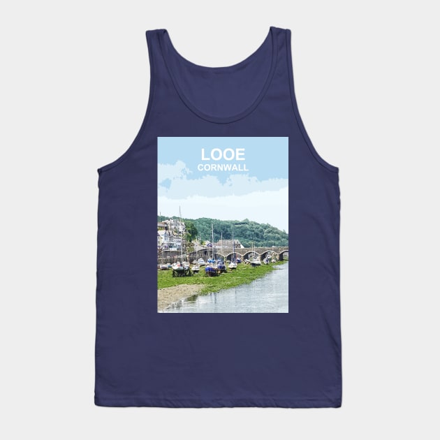 Looe Cornwall art gift. England UK Tank Top by BarbaraGlebska